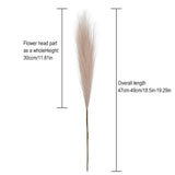 elvesmall  49CM 1PC Fluffy Pampas Grass Boho Decor Flower Fake Plant Reed Simulated Wedding Party Christmas Home Decor Artificial Flower