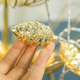 elvesmall 1.5M 10Led Pine Cone Fairy Lights Christmas Decoration 2024 Xmas Tree Decor Light String Ornaments New Year Garland Noel Navidad
