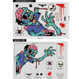 elvesmall 1Set Halloween Decora Stickers Bloody Handprint Window Door Wall Clings Poster Bloody Window Stickers Halloween Party Supplies