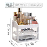 elvesmall Make Up Case Jewelry Container Box Makeup Organizer Drawers Plastic Cosmetic Storage Box Makeup Brush Holder Organizers
