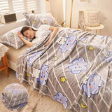 elvesmall Girls Cartoon Strawberry Flannel Blanket Warm Bedspread Sheet Fuzzy Soft Fleece Plush Blankets For Bed Sofa Nap Shawl Blankets