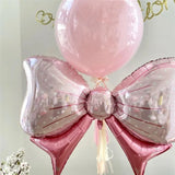 elvesmall 20PCS Bow Tie Aluminium Film Balloon Birthday Party Decoration Props Family Party Decoration Balloons Valentine's Day Decoration