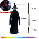 elvesmall 1-3Pcs Halloween Decorations Outdoor Large Light Up Screaming Witches Party Garden Glowing Witch Head Scary Ghost Decor Props