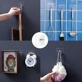 elvesmall Strong Adhesive Hooks Picture Frame Holder Poster Photo Clock No Drilling Hooks Waterproof Kitchen Bathroom Hanger Screw Hooks