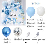 elvesmall 105Pcs Gender Reveal Balloons Arch Kit Baby Shower Decor Pink Blue Balloons Garland Decor Boy Girl 1st Birthday Party Decoration