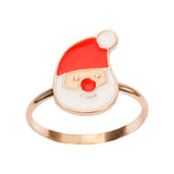 elvesmall  Christmas Napkin Rings Gold Zinc Alloy Bling Napkin Buckle for Christmas Wedding Table Party Decoration New Year Napkin Holder