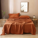 elvesmall 100% French Natural Pure Linen Bedding Sheet Set Ultra Soft Durable Luxurious Stone Washed 3 Pieces Sheets Set Double Bed Sheets