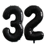 elvesmall 2pcs 40inch Huge Black Number Foil Balloons Birthday Party Decorations Adult Kids 10 11 12 15 20 25 30 45 50 60 Year Old Supplie
