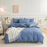 elvesmall New Solid Color Single Duet Cover Without Print Wind Dual All-quilted Cover Without Pillowcase 160x210 180x220 220x240 Bedding