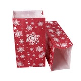 elvesmall 24pcs Christmas Kraft Paper Bags Snowflakes Candy Gift Bags Merry Christmas Decoration Gift Wrapping Treat Bags With Stickers