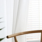 elvesmall  Modern Solid White Sheer Curtain for Living Room Translucent Sunscreen Window Drape Balcony Kitchen Custom #E