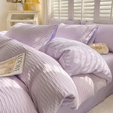 elvesmall Seersucker Bedding Sets Duvet Cover Flat Sheets Pillowcase Queen Bed Sheet Set Soft Comforter Cover Bed Linens Set Nordic Style