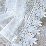 elvesmall 1 Panel French Lace Flower White Gauze Curtain For The Living Room Princess Room, Coffee Curtains For The Kitchen, Home Curtains