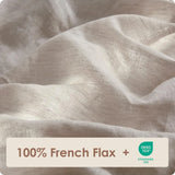 elvesmall  100% pure linen bed sheet set, breathable and durable, suitable for hot sleepers, 4 piece set - 1 sheet, 1 sheet, 2 pillowcases