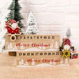 elvesmall Christmas Advent Calendar 2023 Wooden Gnomes Santa Countdown Calendar Ornament Navidad 2024 New Year xmas Home Desk Decoration