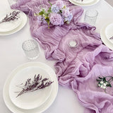 elvesmall  6PCS European Crease Cloth Table Runner Boho Style American Tabletop Decor Wedding Banquet Festive Birthday Party Table Path