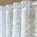 elvesmall 1 Panel French Lace Flower White Gauze Curtain For The Living Room Princess Room, Coffee Curtains For The Kitchen, Home Curtains