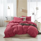 elvesmall American Style Furball Tasseles King Size Bedding Set Hairball Tassel Duvet Cover Sets Queen Washed Quilt Cover Set No Bed Sheet