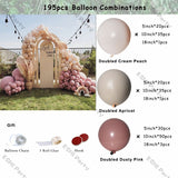 elvesmall Doubled Dust Pink Boho Wedding Engagement Decoration Chrome Rose Gold Nude Balloons Garland Ballon Arch Global Birthday Decor