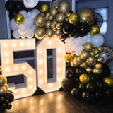 elvesmall 91.5cm Giant Led Light Birthday Number Figure 1st Birthday Anniversary Wedding Baby Shower Decor 30 40 50 Birthday Number Frame