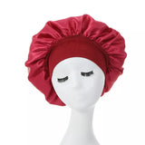 elvesmall Women Sleeping Caps Bathroom Satin Solid Color Stretch Bonnets Hair Hat for Daily Use and Beauty