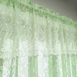 elvesmall Green Double Layer Lace Sheer Curtain for Living Room Partition Drape Window Porch Sliding Door Study Blinds