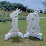 elvesmall  32 Inch White Crown Number Balloons 0-9 Digital Balloons For Birthday Party Anniversary Decoration Baby Shower Balloons