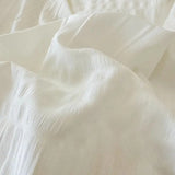 elvesmall  Princess Soft Seersucker Bedding Set Girls Elegant Lace Duvet Cover With Sheet Soft Washed Cotton French Romantic Home Textiles