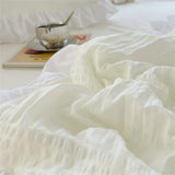 elvesmall Korean Seersucker Summer Thin Quilt Air Condition Comforter Bed Cover Skin Friendly Blanket Single Double Single Quilt Bedding