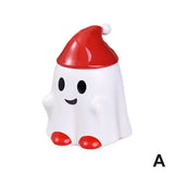 elvesmall Halloween Themed Ceramic Coffee Cup With Lid Cartoon Elf Style Cute Ghost Halloween Perfect Gift