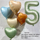 elvesmall 40inch Olive Green 0-9 Number Digital Helium Balloons Kids Adult 18 30 60th Birthday Party Decor Wedding Hawaiian Party Supplies