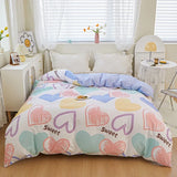 elvesmall Yellow Floral 100% Cotton Duvet Cover Rose Pattern Comforter Covers Elegant Flowers Botanical Bedding All Season for Women Girls