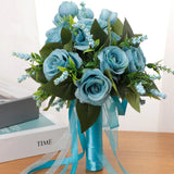 elvesmall  Bridal Bridesmaid Wedding Bouquet Roses Silk Artificial Holding Flowers Mariage Bouquet Wedding Accessories Festival Decorations