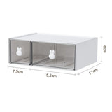 elvesmall Desktop Kawaii Cosmetic Stationery Storage Box Ins Free Combination Stackable Plastic Drawer Home Office Desk Storage Organizer