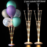 elvesmall 1/2 set Latex Balloon Holder Balloons Stand Column Metallic Balloons Baby Shower Kids Birthday Party Wedding Decoration Supplies