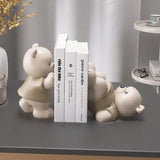 elvesmall Bear Book End Figurine Cream Style Cute Little Decorations Living Room Hallway Wine Cabinet  Bookcase Home Decor Birthday Gift