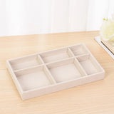 elvesmall Velvet Jewelry Tray Storage Drawer Small Stackable Beige Jewelry Boxes and Packaging Suitable for Ring Earrings Simple Practical