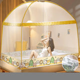 elvesmall  1 Piece Bi-parting Adult Mosquito Net Full-bottom Mosquito Curtain Foldable Bed Tent Canopy Modern Summer Bed Netting Mesh 2M