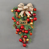 elvesmall Hot Sale Realistic Plastic Christmas Garland Prelit Decorations Merry Christmas Green Tree Red Fruit Christmas Wreaths for Door