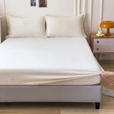 elvesmall Autumn Winter Warm Fitted Bed Sheet Flannel Soft Comfortable Queen Bed Sheets Thicked Coral Fleece Mattress Cover Plush Bedsheet