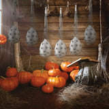 elvesmall  Halloween Decoration Hanging Light Up Spider Egg Sacs Outdoor Decoration Glowing Spider Web Egg Indoor Lighted Gift for Party