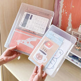 elvesmall Portable Archives Projects Contract Certificates Desktop Storage Box Puzzle Storage box Slim Document Case File Organizer Box
