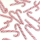 elvesmall 5/10/20pcs Cute Polymer Clay Fake Peppermint Candy Canes Miniature, Cabochon, Kawaii Christmas Decorations Ornaments