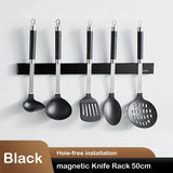 elvesmall  Magnetic Knife Holder 304 Stainless Steel Magnet Tool Bar Strip Rack Kitchen Utensil Rack Chef Knives Storage Knife Stand Holder