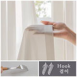 elvesmall Waterproof Tulle for windows Korean Luxury Gauze Curtains Christmas Decor Shade for Windows for living room bedrooms