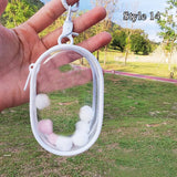 elvesmall Jewelry Organizer Transparent Storage Box Pouch Mystery Box Keychain Bag Storage Case Thicken Wallet Cute Doll Bag Organization