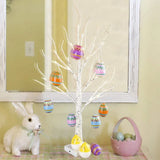 elvesmall  60cm Easter LED Birch Light Tree Decorations For Home Table Easter Egg Ornament Hanging organic Tree Happy Easter Party Supplies