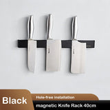 elvesmall  Magnetic Knife Holder 304 Stainless Steel Magnet Tool Bar Strip Rack Kitchen Utensil Rack Chef Knives Storage Knife Stand Holder