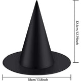 elvesmall 10pcs Halloween Witch Hat Cap Hanging Witch Hat Costume Accessory for Halloween Party Favor, Black