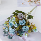 elvesmall  Artificial Flower for Home Decoration Rose Flower Bedroom Table Decoration Artificial Flowers Fake Plants Wedding Decor Gifts